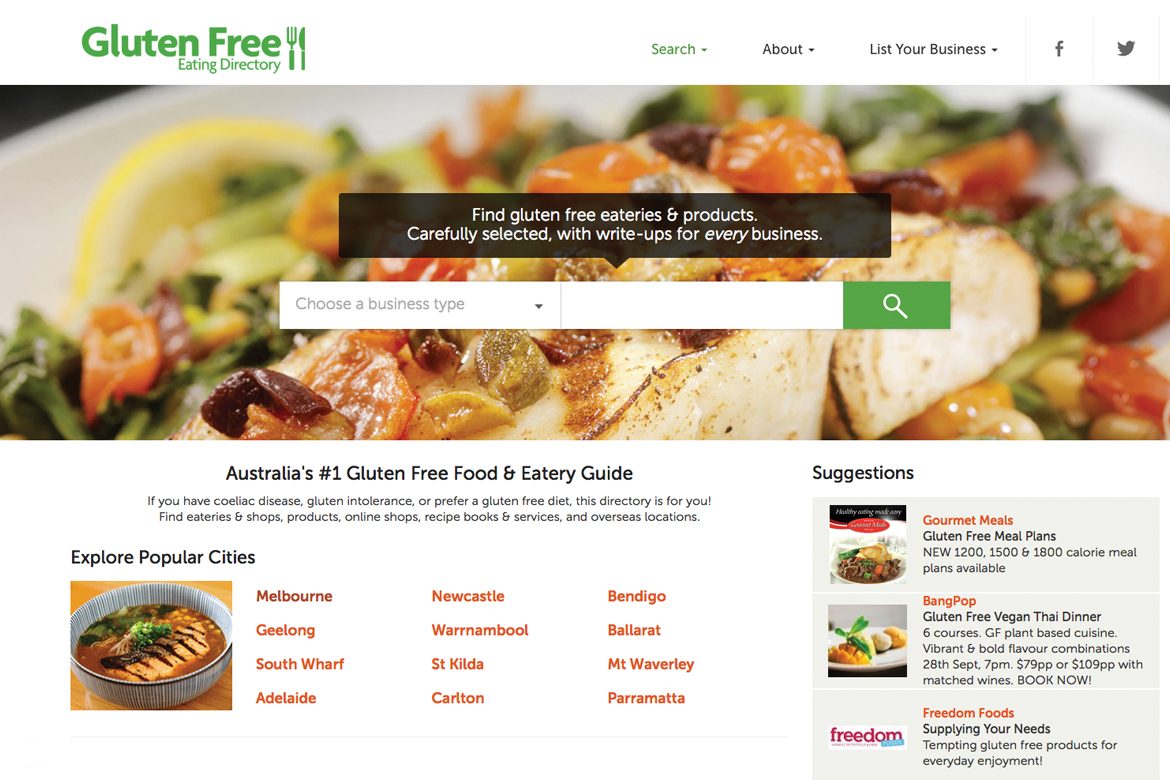 Gluten-free eating directory
