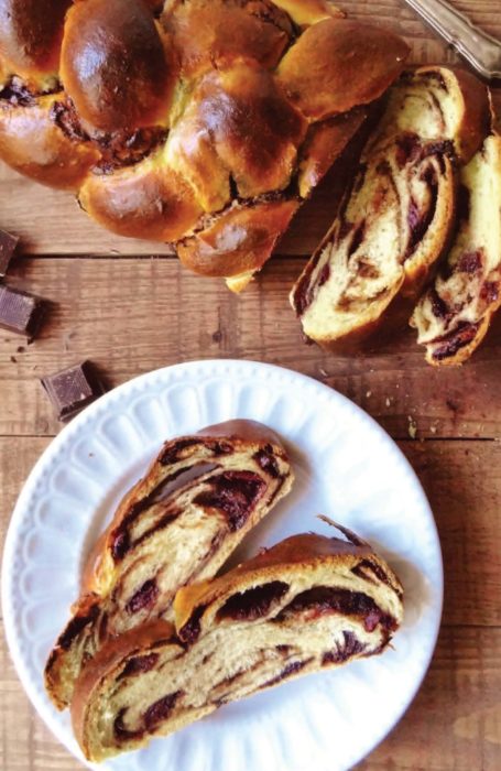 Boozy Cherry & Choc Challah