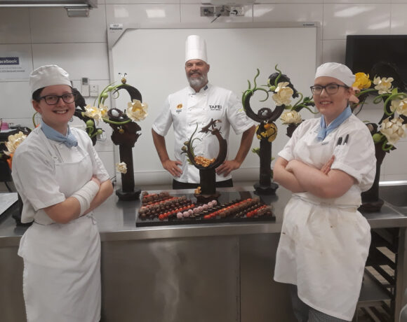 Students turn TAFE kitchen into chocolate jungle