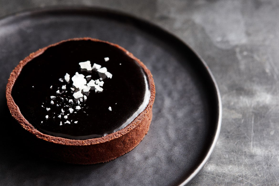Glazed Chocolate Caramel Tarts