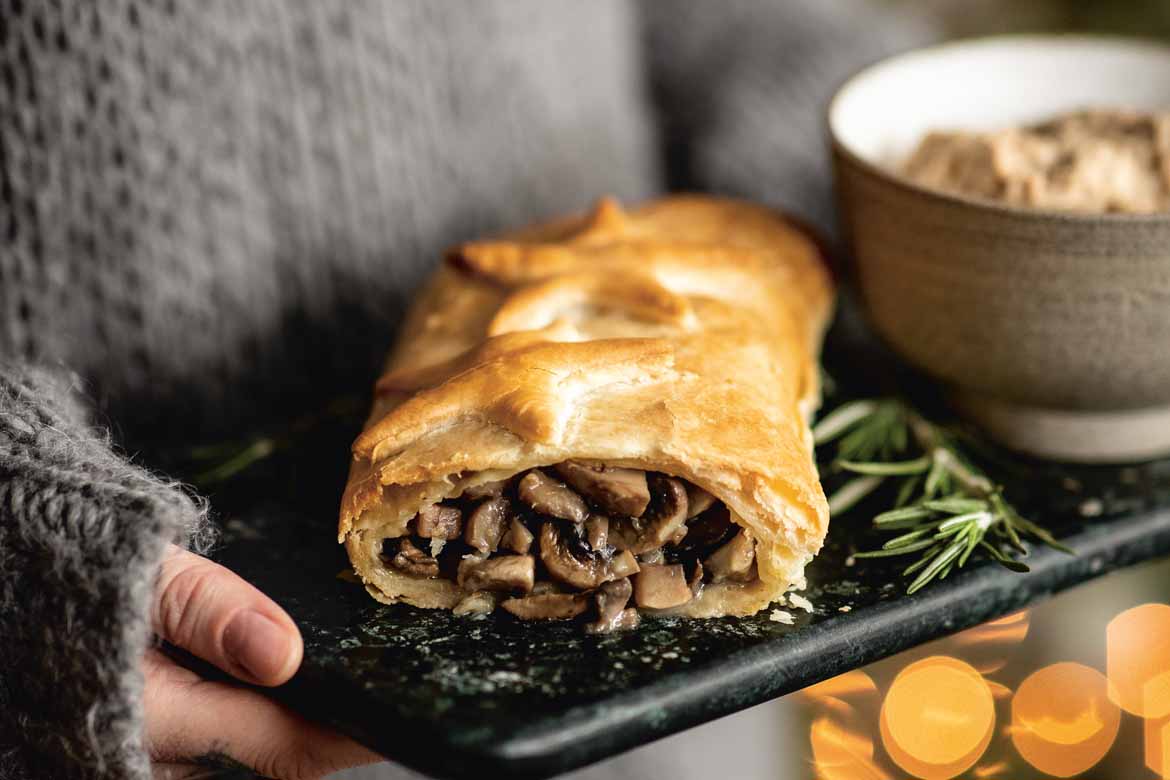 Mushroom Wellington with chestnut cream