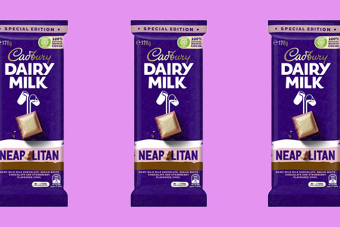 Cadbury releases a Neapolitan chocolate block