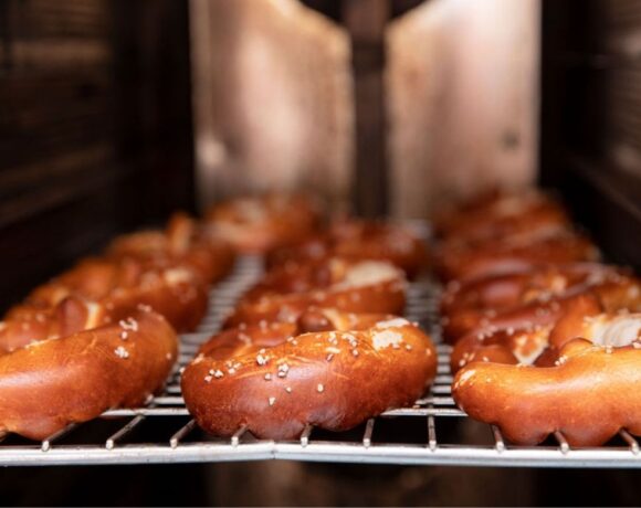 German soft pretzels with King of Cakes