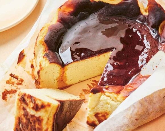 Burnt honey basque cheesecake