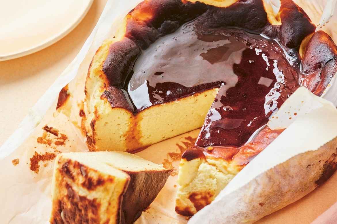 Burnt honey basque cheesecake