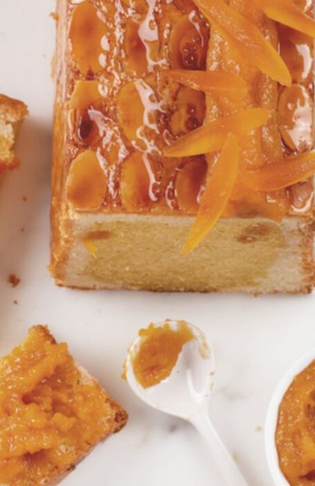 Dried apricot loaf cake