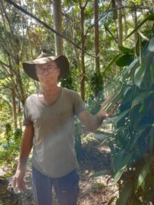 Nick Upite in the Bloomfield Vanilla farm