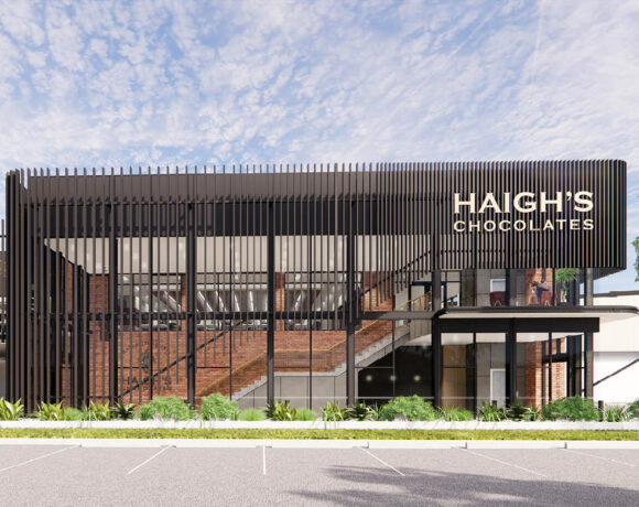 A rendering of the new Haigh's chocolate development