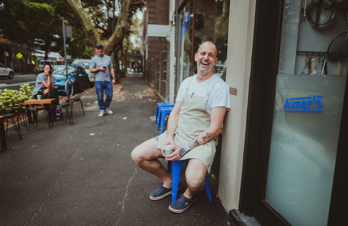 Ed sits out the front of Avner's