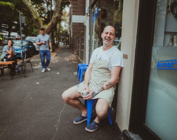 Ed sits out the front of Avner's