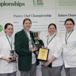 Imogen Fearon in a green jacket at Bake Skills 2024