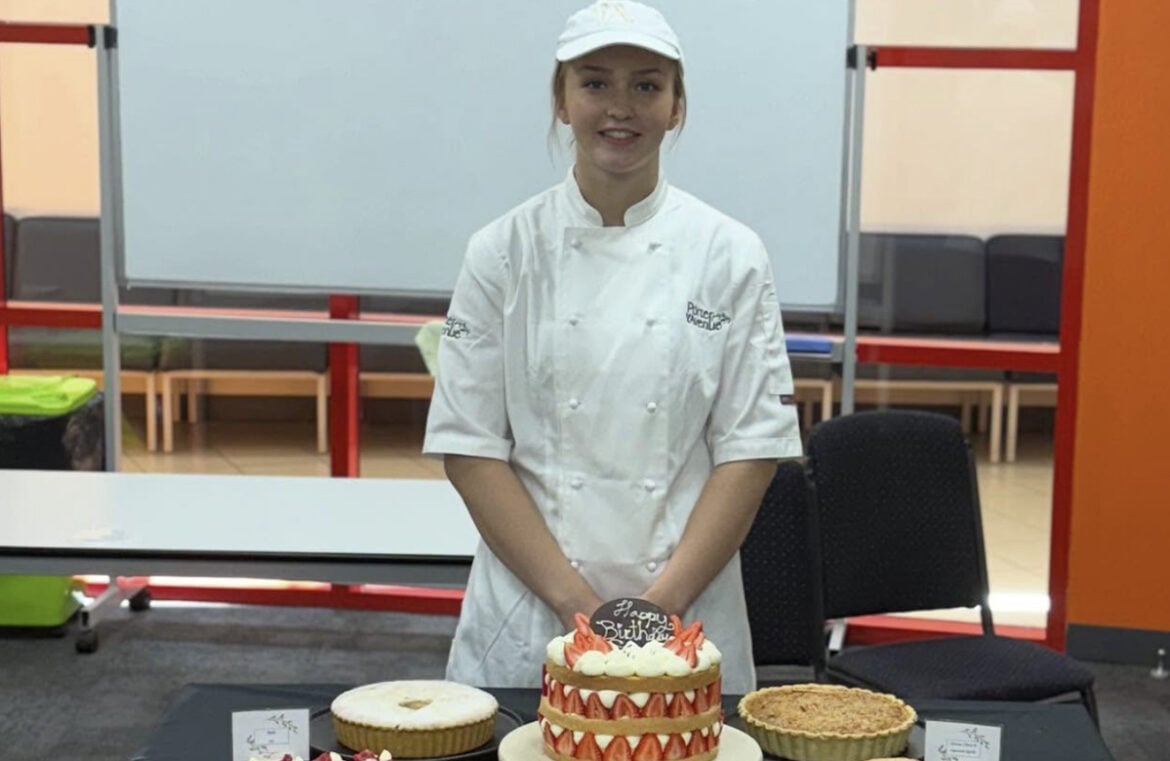 Imogen McGill won the pastry portion of the Victorian Excellence in Baking state round
