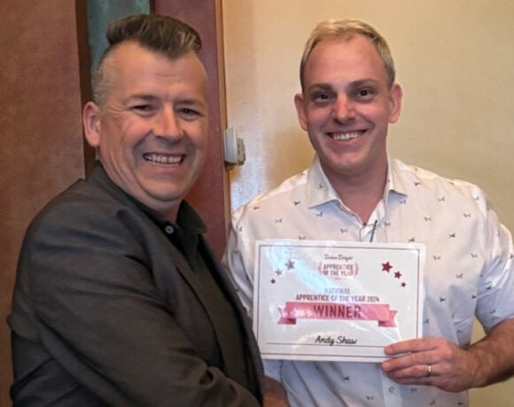 Andy Shaw with Luke Farrell, Bakers Delight Product Development and Bakery Support Manager