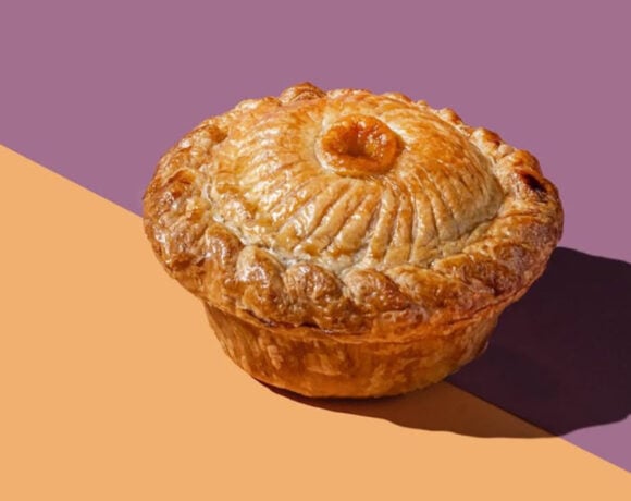 The pithivier-style pie is a collaboration between Black Star Pastry and South Dowling Sandwiches