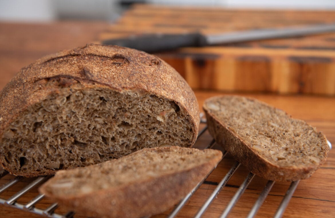 Macadamia, Wattleseed and red gum honey loaf
