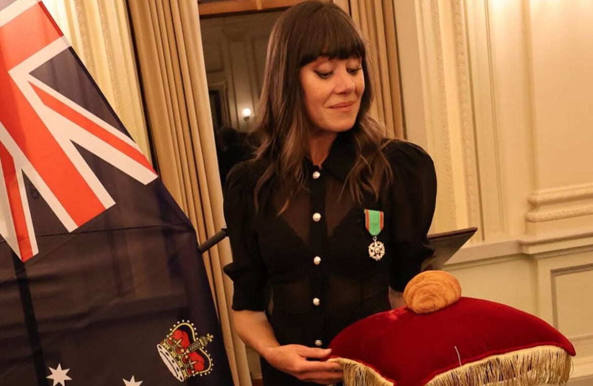 Kate Reid at the presentation for the Order of Agricultural Merit