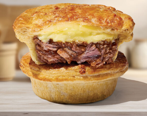 Ferguson Plarre's Bakehouse range will include the Steak & Three Cheese Pie