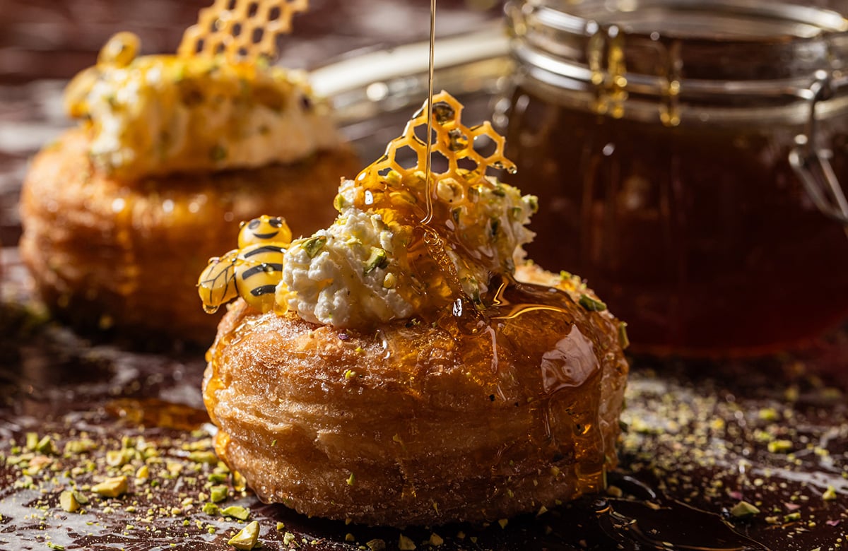 Honey produced onsite is then used across the bakery and patisserie menus