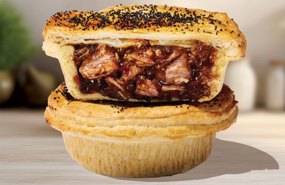 The new beef and shiraz pie collaboration between Ferguson Plarre and Fowles Wine