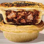 The new beef and shiraz pie collaboration between Ferguson Plarre and Fowles Wine