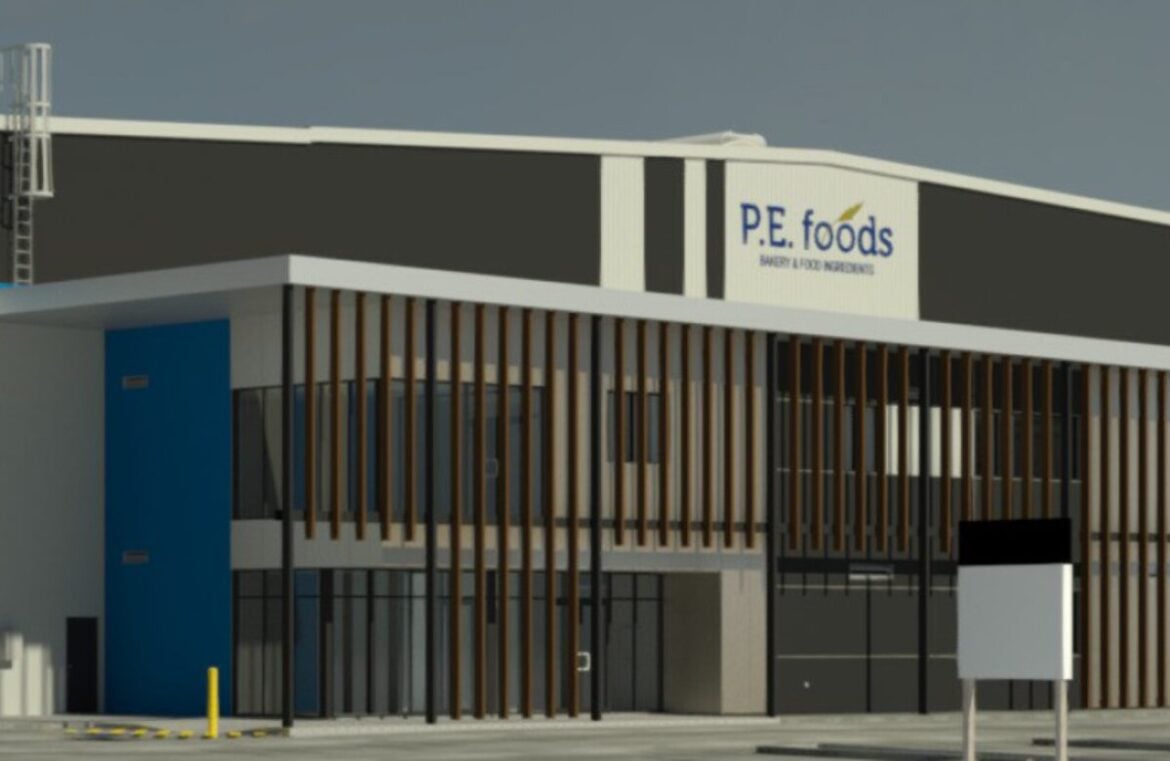 An artist rendering of the new PE Foods facility