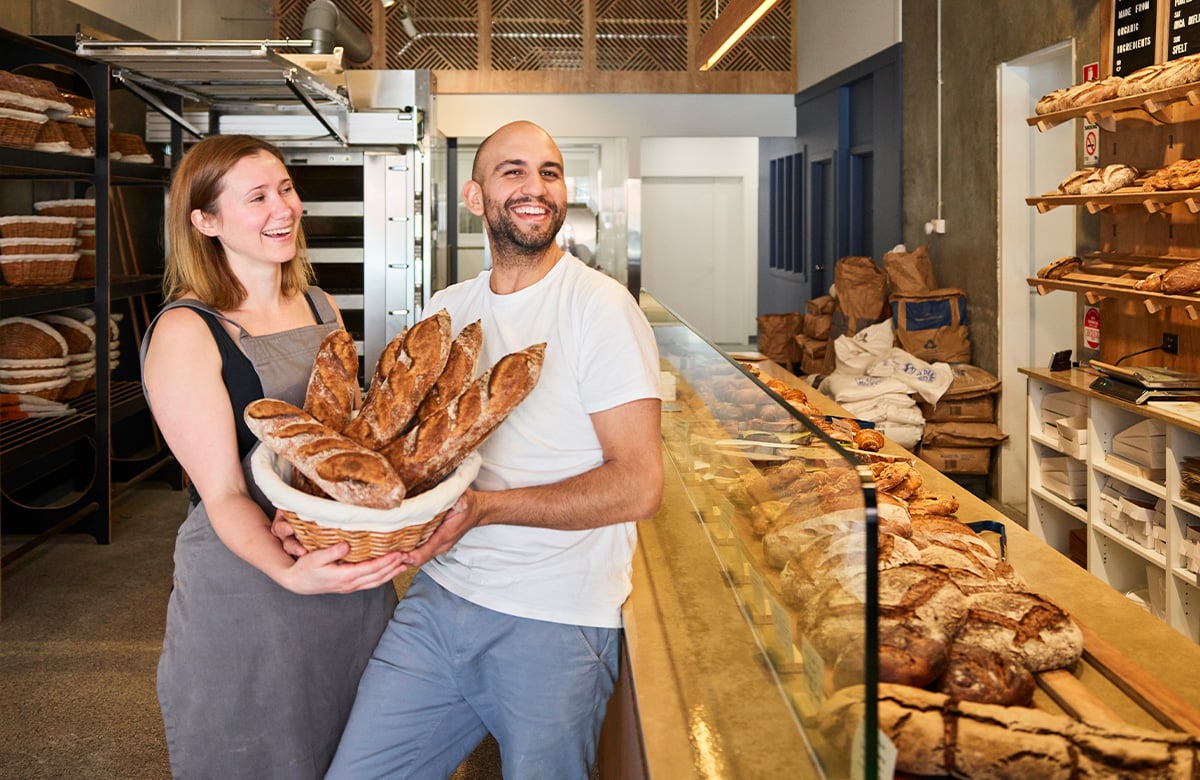Franco Villalva and Lauren Parsons from To Be Frank Bakery