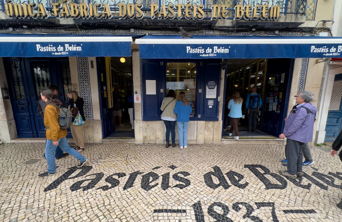 The famous Pasteis de Belem where the Pastel de Belem are made