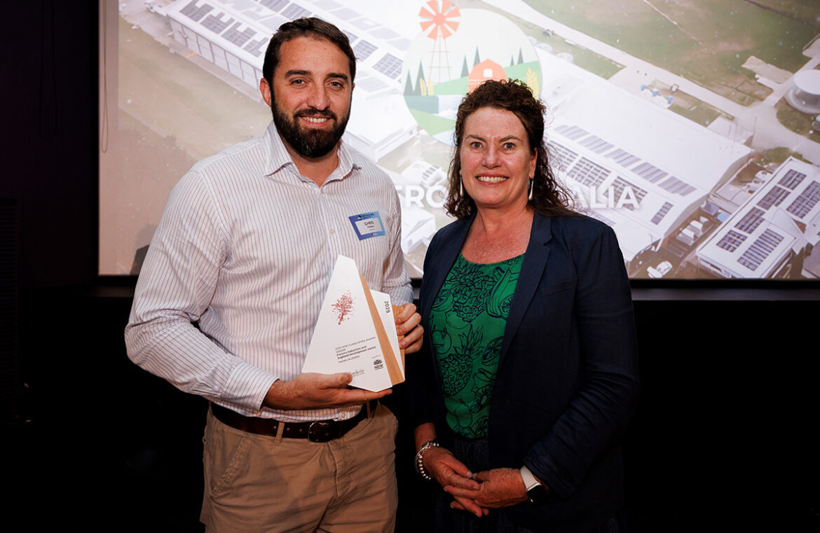 Ferrero Lithgow Plant managing director Chris Hinton and MP Trish Doyle