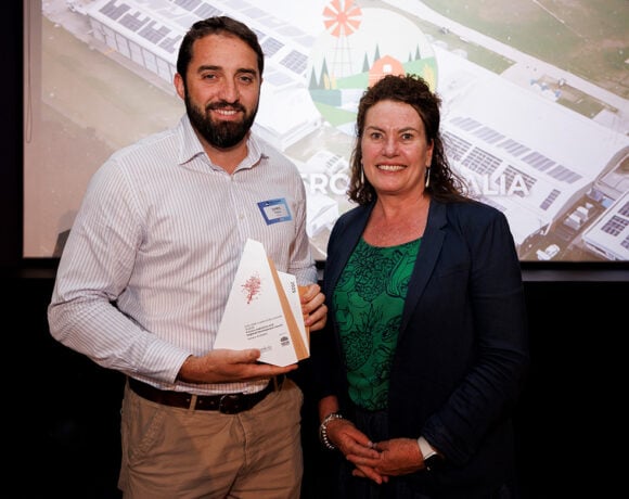 Ferrero Lithgow Plant managing director Chris Hinton and MP Trish Doyle