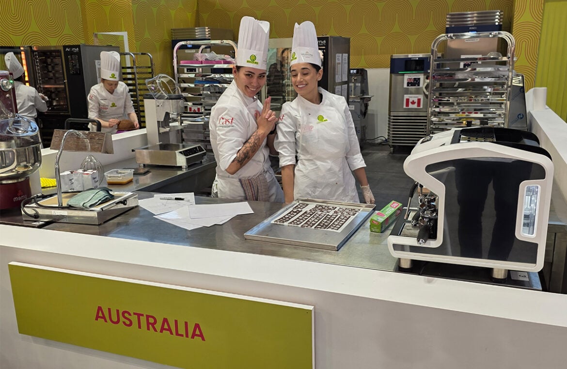 Olivia Saliba and Bianca Piromalli at the 2026 Juniores Pastry World Cup