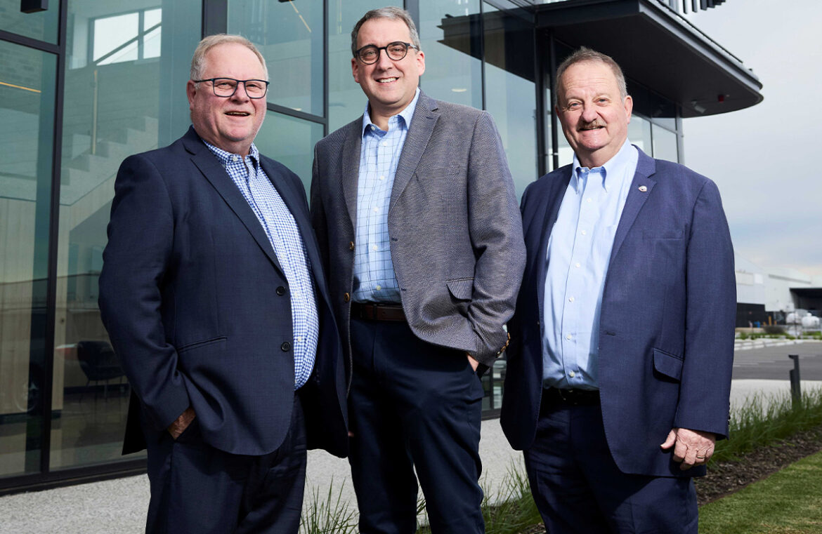 Simon Haigh, Peter Millard and Alister Haigh. Haigh's Chocolates have announced it will expand into Brisbane