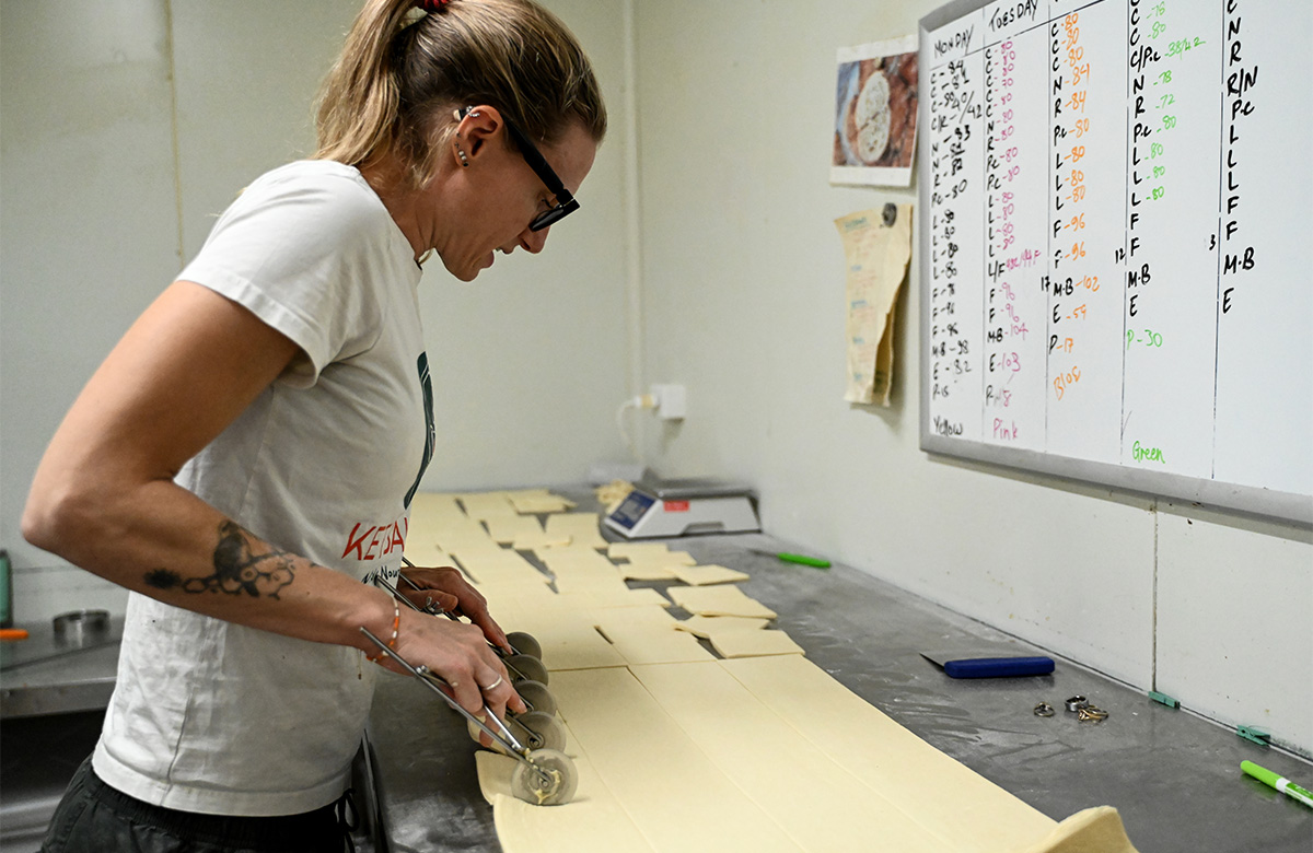 Miek at work in the Ket Baker kitchen
