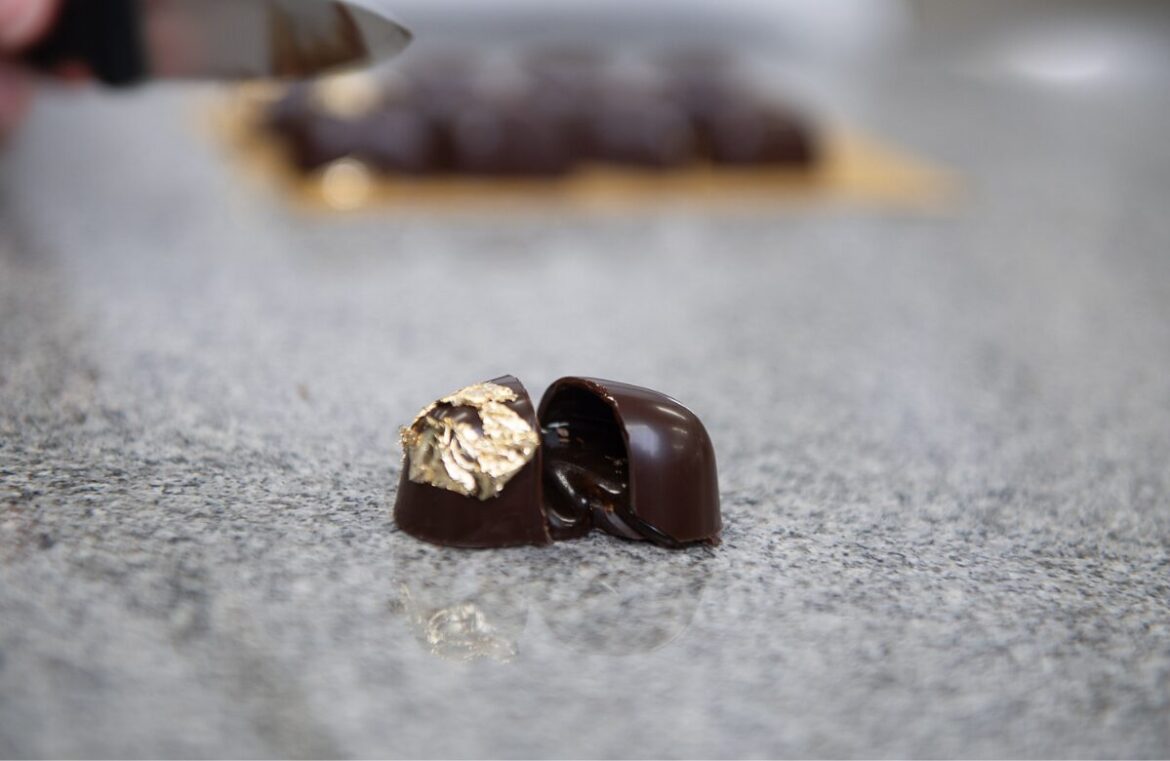 Coffee and caramel pralines