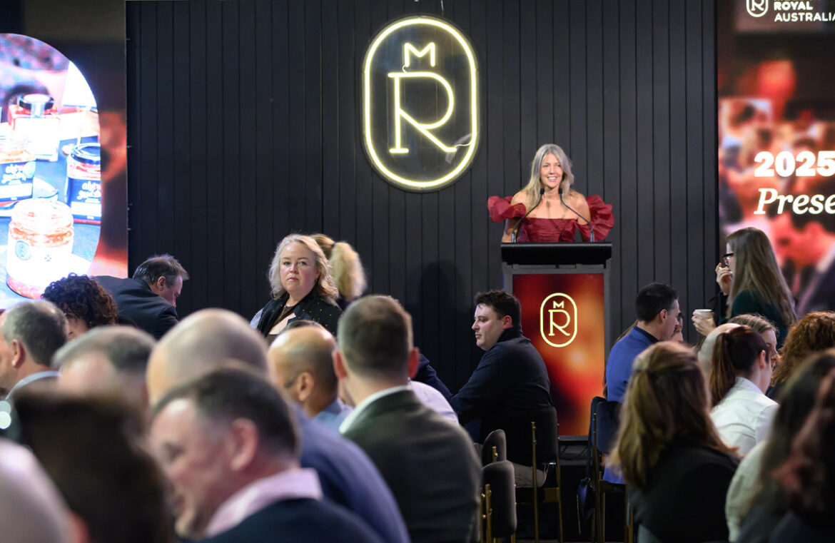 The awards presentation for the 2025 Melbourne Royal Food Awards