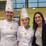Olivia Saliba (left) and Bianca Piromalli (centre) competing at the 2026 Juniores Pastry World Cup