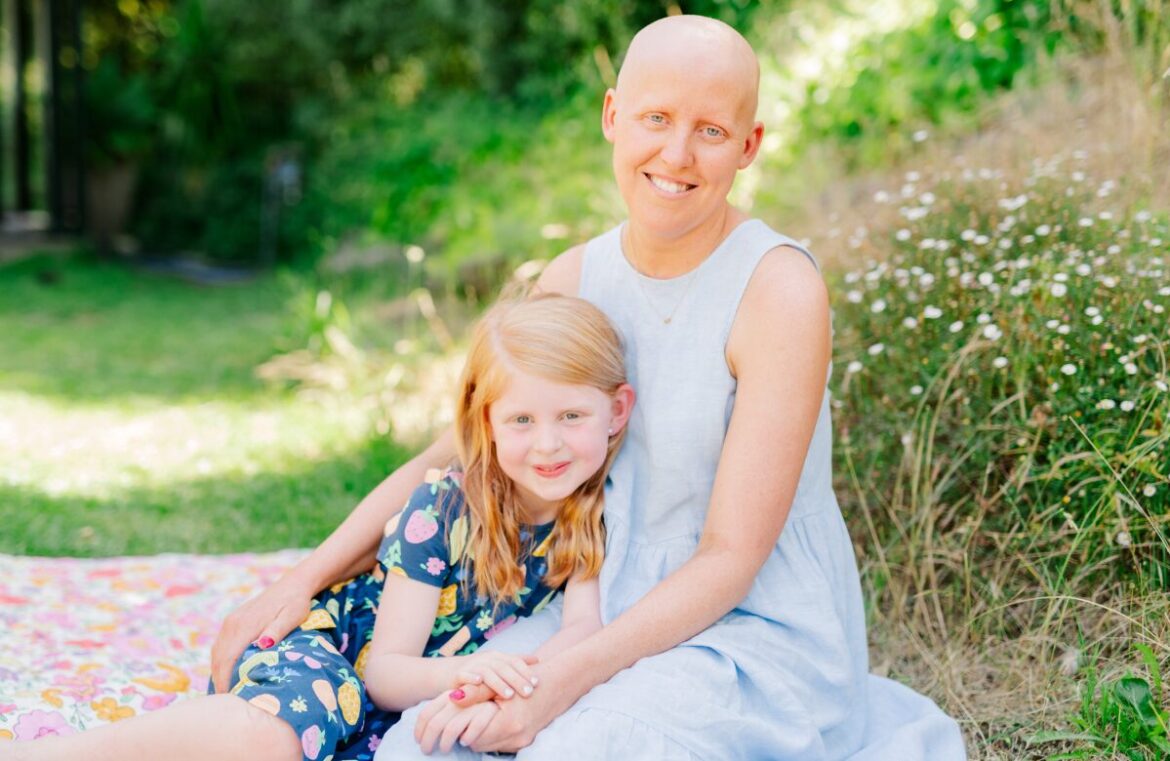 Bec Quartermaine and her daughter Lily are the faces of the 2026 Bakers Delight Pink Bun national campaign