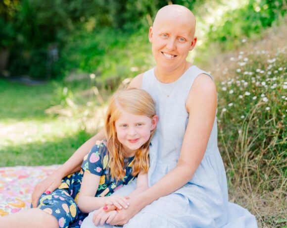 Bec Quartermaine and her daughter Lily are the faces of the 2026 Bakers Delight Pink Bun national campaign