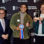 Oliver Pownall of Millers Foods with Soane Fatai and Lachlan Bisset of Big Loaf Factory Bakery (Most Successful Bread Exhibitor)