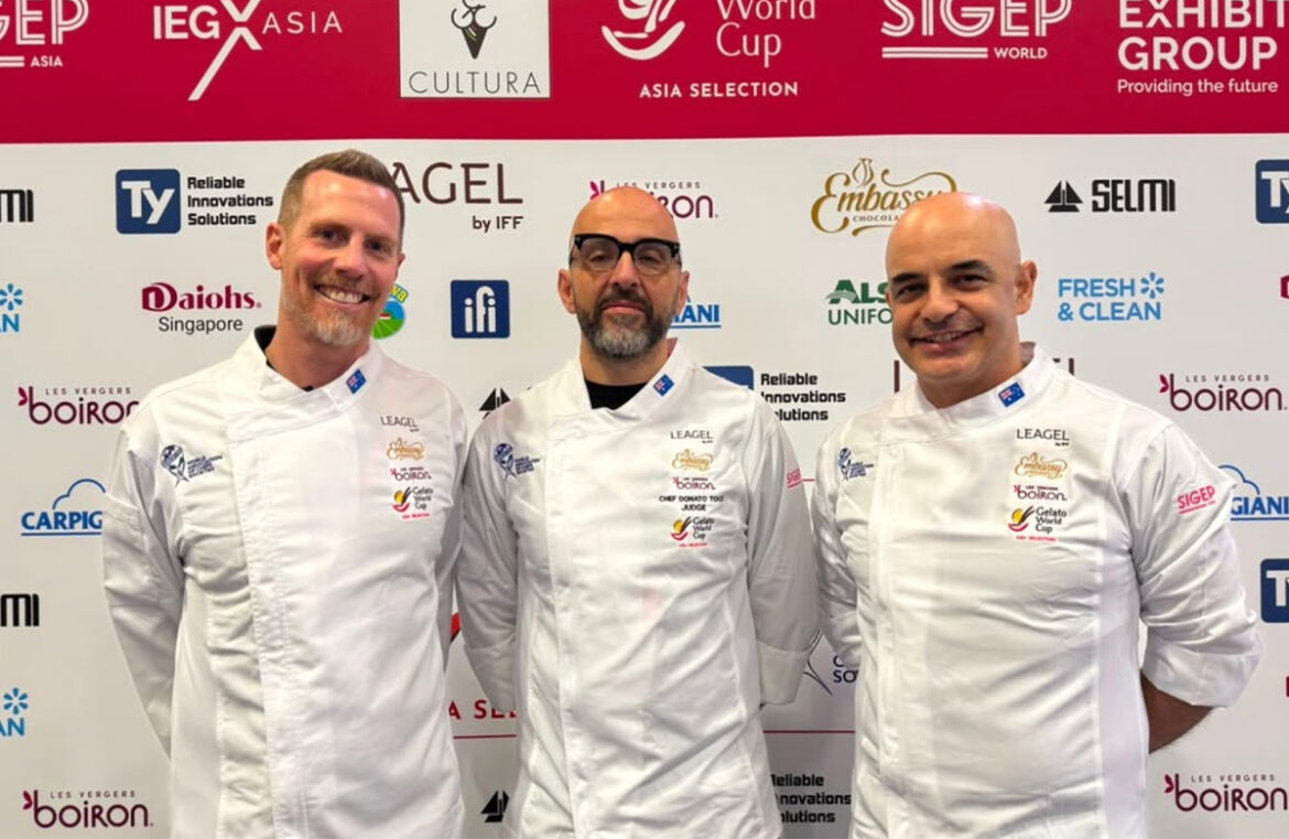 Ryan Stevenson with Donato Toce and Adriano Zumbo