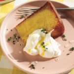 Olive oil cake with lemon and thyme glaze