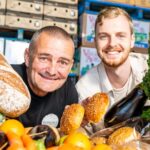 Funky Foods CEO Noah Pratt with Sonoma Artisan Breads' Craig Eickenhoff