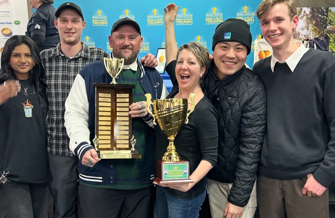 The Banana Boogie Bakery team won the 2026 The Great Australian Vanilla Slice Triumph