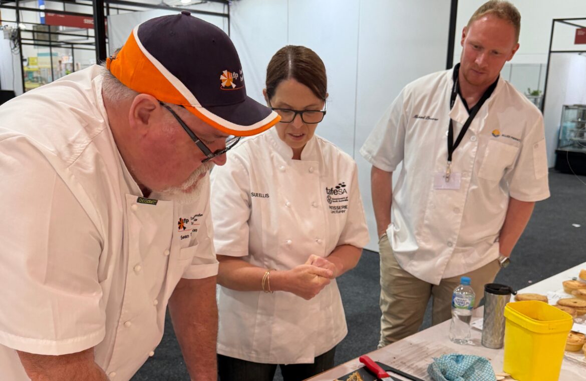 Michael Prowse (far right) with the judges at the Royal Adelaide Show