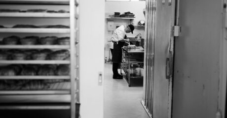 Kun Du baking at Piece of Cake Bakery, which was named Champion Australian Bakery at the Melbourne Royal Food Awards